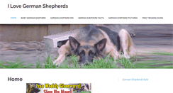 Desktop Screenshot of ilovegermanshepherds.com
