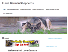 Tablet Screenshot of ilovegermanshepherds.com
